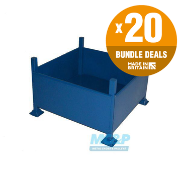x20 Metal Stillages With Solid Sides - Bundle Deal, Save 10%